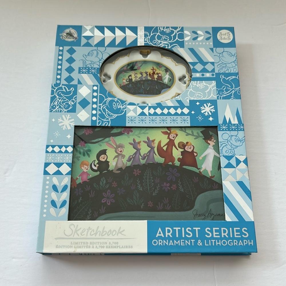 Disney RARE Ornament & Lithograph Limited Edition 3,700 Peter Pan The Lost Boys